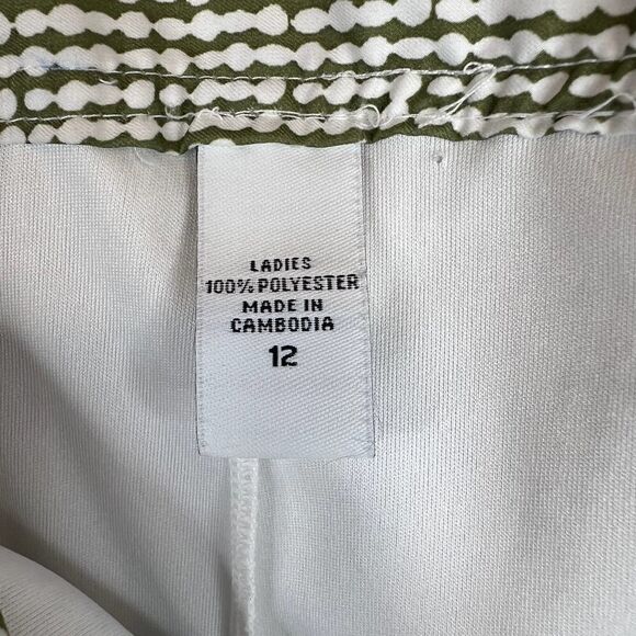 IZOD XFG Skort Stretch in White and Olive Green Size 12 - Picture 11 of 11